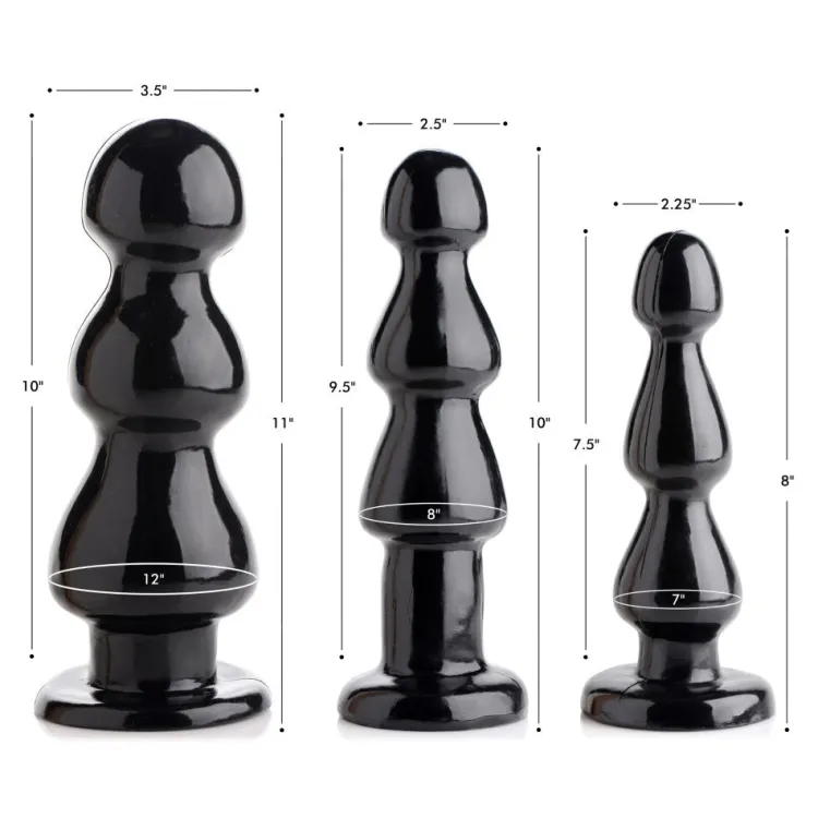 Master Series Anal Beads & Tools | Large Butt Plugs>The Three Bumps Anal Plug