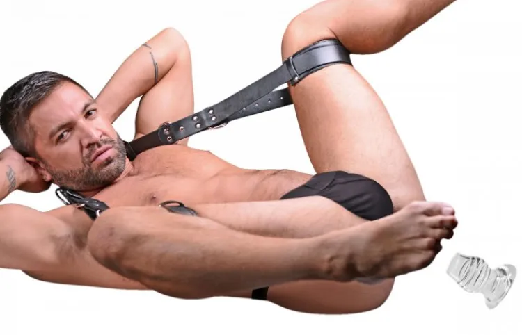 Master Series Butt Plugs | Dildo Accessories>Thigh Harness with Anal Plug