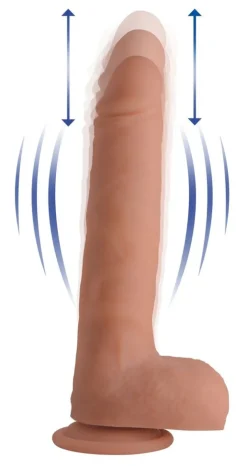 Curve Toys Ultra Realistic Sex Toys | Silicone Dildos>Thrusting & Vibrating Remote Control Silicone Dildo