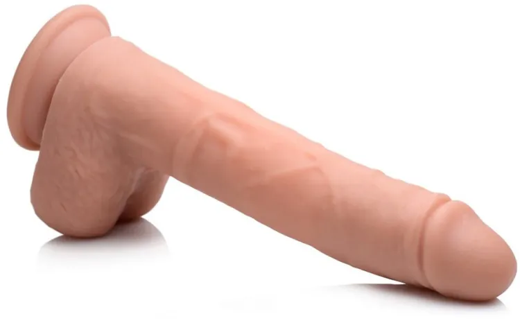Curve Toys Ultra Realistic Sex Toys | Silicone Dildos>Thrusting & Vibrating Remote Control Silicone Dildo