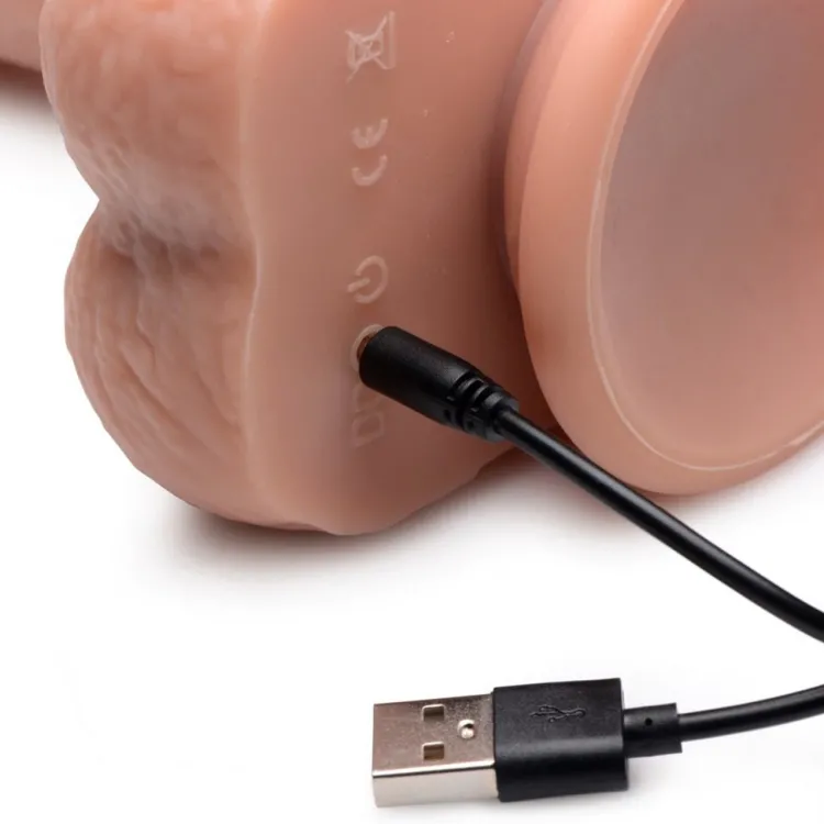 Curve Toys Ultra Realistic Sex Toys | Silicone Dildos>Thrusting & Vibrating Remote Control Silicone Dildo