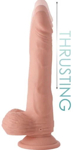 Curve Toys Anal Pegging Toys | Silicone Dildos>Thrusting and Vibrating 8 Inch Dildo