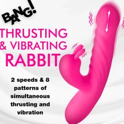 Bang Rabbit & Dual Stimulation Vibrators | Silicone Vibrators>Thrusting and Vibrating Silicone Rabbit Vibrator