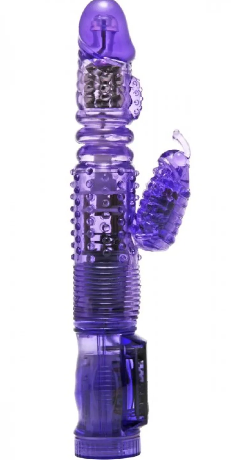 Trinity Vibes Rabbit & Dual Stimulation Vibrators | Unique Vibrators>Thrusting Purple Rabbit Vibe