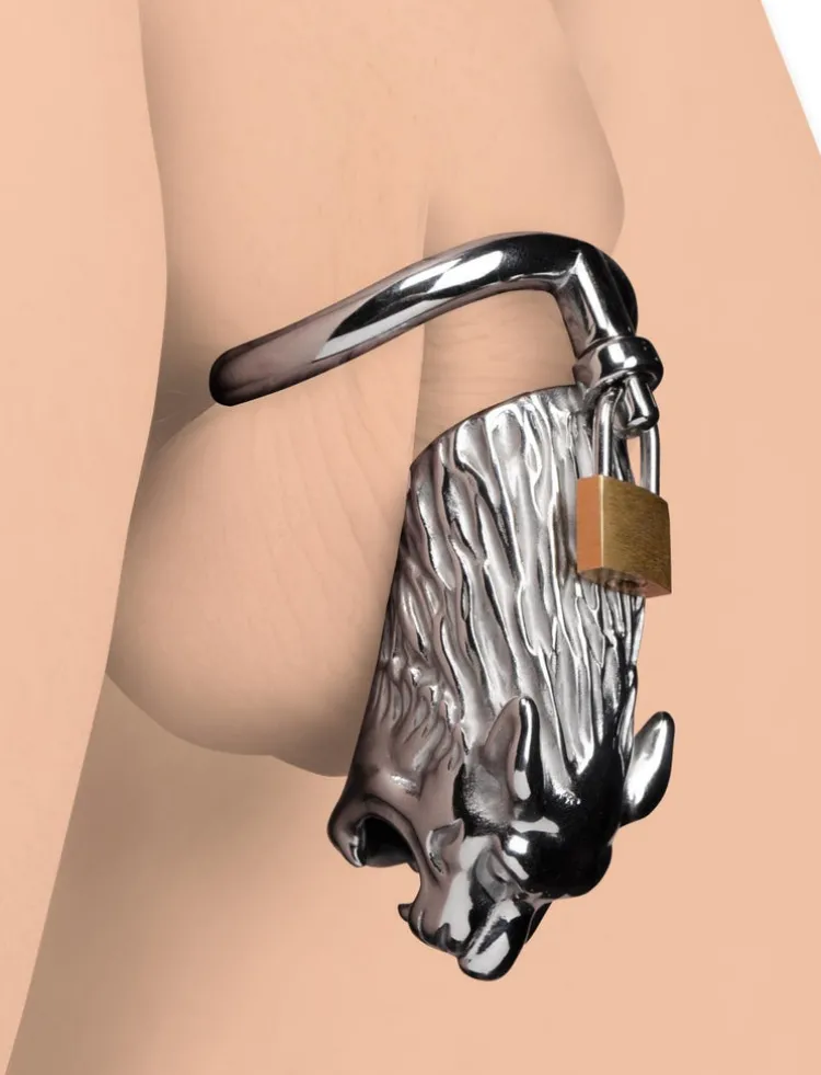 Master Series Chastity Devices | Penis Rings>Tiger King Locking Chastity Cage