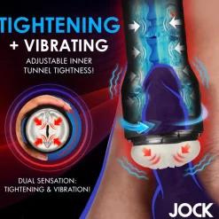 Jock Automatic & Hands-Free Masturbators | Vibrating Strokers>Tightening and Vibrating Masturbator
