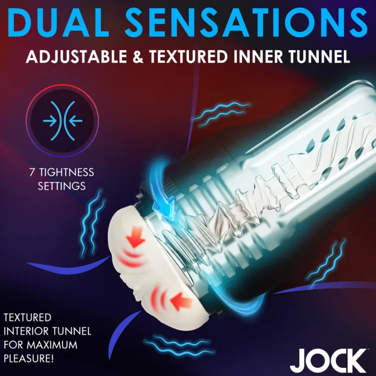 Jock Automatic & Hands-Free Masturbators | Vibrating Strokers>Tightening and Vibrating Masturbator