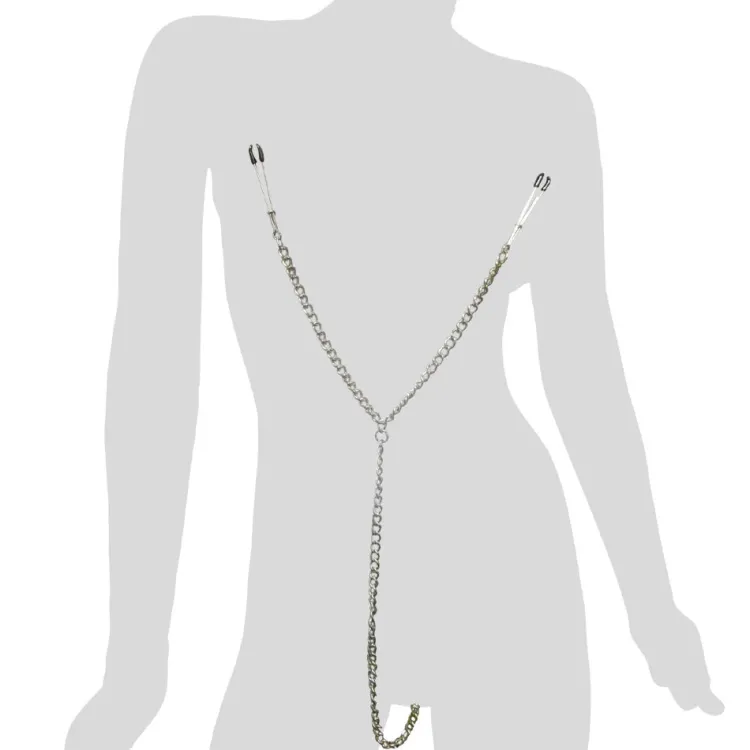 Kink Industries Nipple Clamps & Stimulators>Tit to Clit Clamp Set