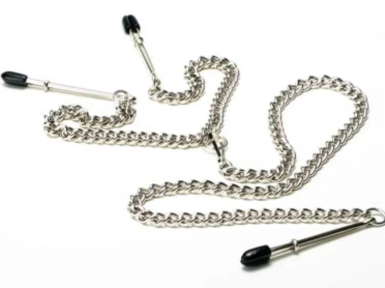 Kink Industries Nipple Clamps & Stimulators>Tit to Clit Clamp Set