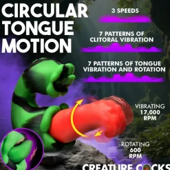 Creature Cocks Unique Vibrators>Tongue Lasher Silicone Vibrator