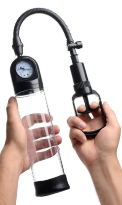 Size Matters Penis Pumps>Trigger Penis Pump with Built-in Pressure Gauge