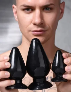 Master Series Anal Starter Toys | Butt Plugs>Triple Cones 3 Piece Anal Plug Set