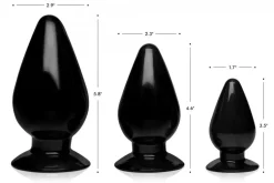 Master Series Anal Starter Toys | Butt Plugs>Triple Cones 3 Piece Anal Plug Set