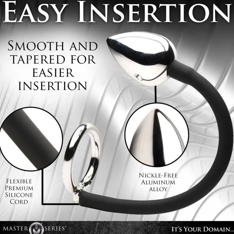 Master Series Cock & Ball Devices | Unique Anal Toys>Tug + Plug Cock & Ball Ring with Anal Plug
