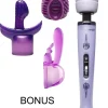 Wand Essentials Sex Toy Kits & Collections | Wand Massagers>Turbo Pearl Purple Pleasure Wand Kit