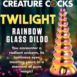 Creature Cocks Glass Dildos | Silicone Dildos>Twilight Rainbow Glass Dildo