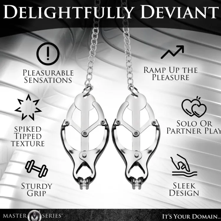 Master Series Nipple Clamps & Stimulators>Tyrant Spiked Clover Nipple Clamps