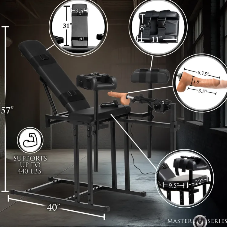 Master Series Luxury Toys | Sex Furniture, Swings, & More>Ultimate Obedience Chair with Sex Machine