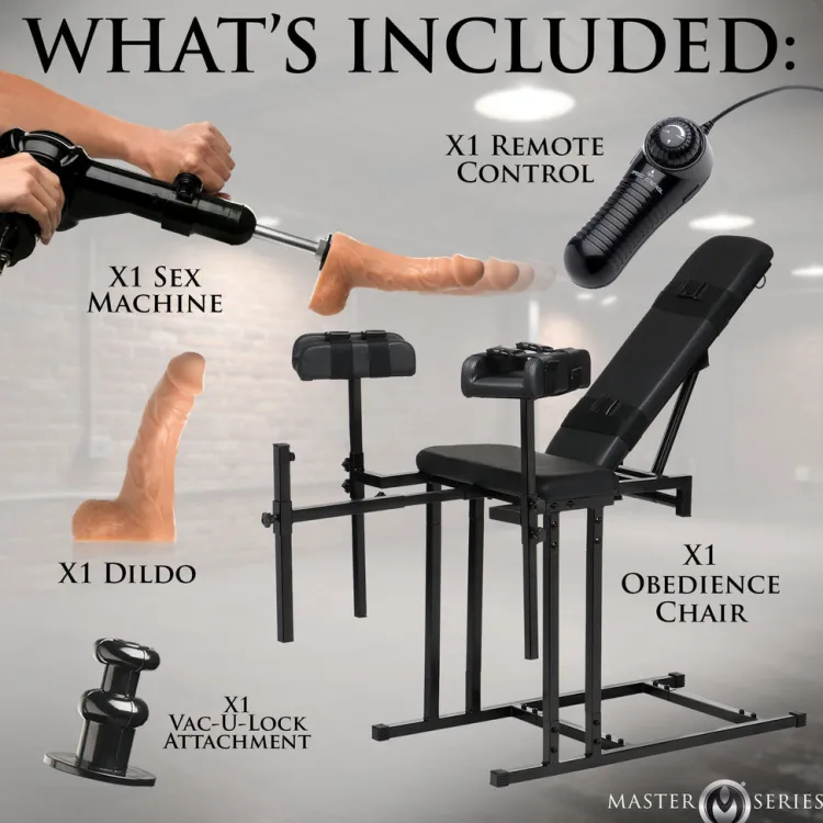 Master Series Luxury Toys | Sex Furniture, Swings, & More>Ultimate Obedience Chair with Sex Machine
