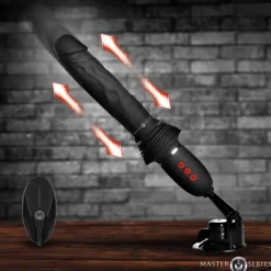 Master Series Silicone Dildos | Vibrating Dildos>Ultimate Power Pounder Vibrating & Thrusting Silicone Dildo w/ Remote
