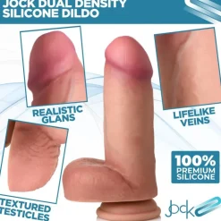Curve Toys Ultra Realistic Sex Toys | Silicone Dildos>Ultra Realistic Dual Density Silicone Dildo with Balls