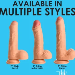 Curve Toys Realistic Dildos>Uncut Dildo with Balls