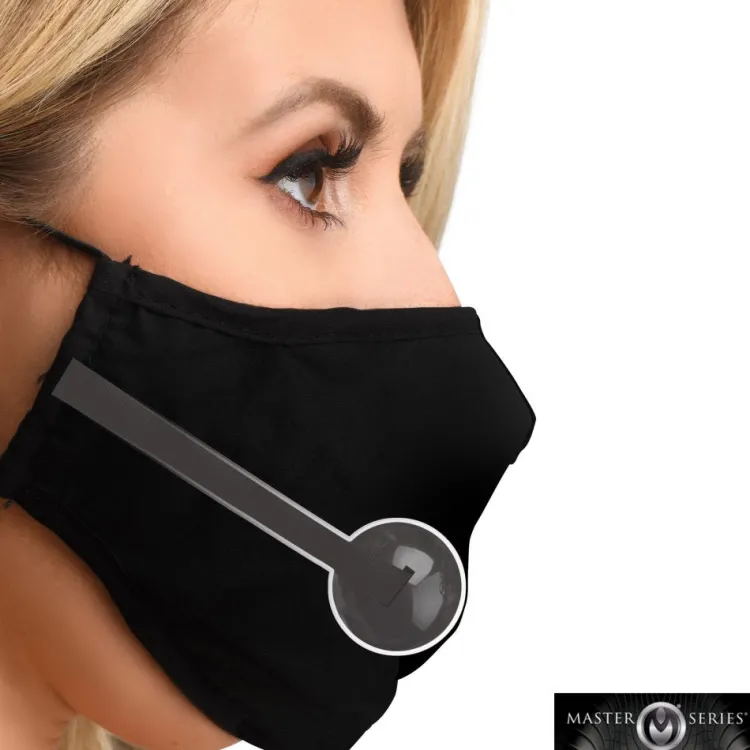 Master Series Ball Gags & Mouth Restraints | Masks & Dress-Up Accessories>Under Cover Ball Gag Face Mask
