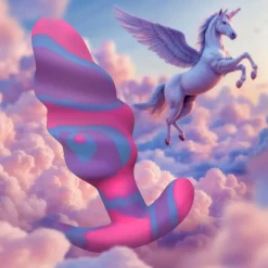 Creature Cocks Unique Anal Toys | Butt Plugs>Unicorn Swirl Silicone Butt Plug