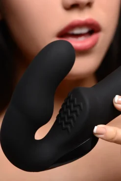 Strap U Anal Pegging Toys | Strapless Strap On Dildos>Urge Black Silicone Strapless Strap On With Remote