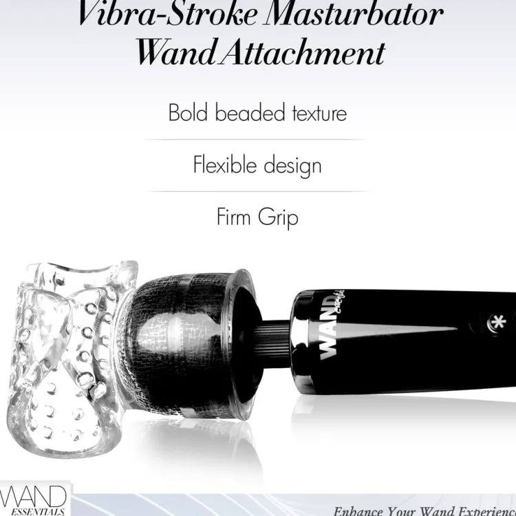 Wand Essentials Automatic & Hands-Free Masturbators | Vibrating Strokers>Vibra-Stroke Masturbator Wand Attachment