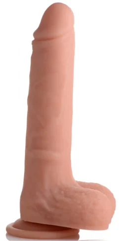 Curve Toys Silicone Dildos | Vibrating Dildos>Vibrating and Rotating Remote Control Silicone Dildo with Balls