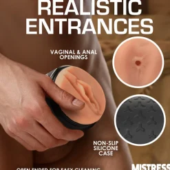 Mistress Mouth Masturbators | Automatic & Hands-Free Masturbators>Vibrating Double Shot Mouth and Pussy Stroker