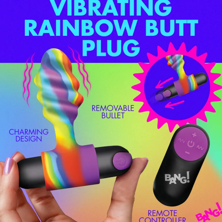 Bang Vibrating Butt Plugs | Butt Plugs>Vibrating Rainbow Butt Plug