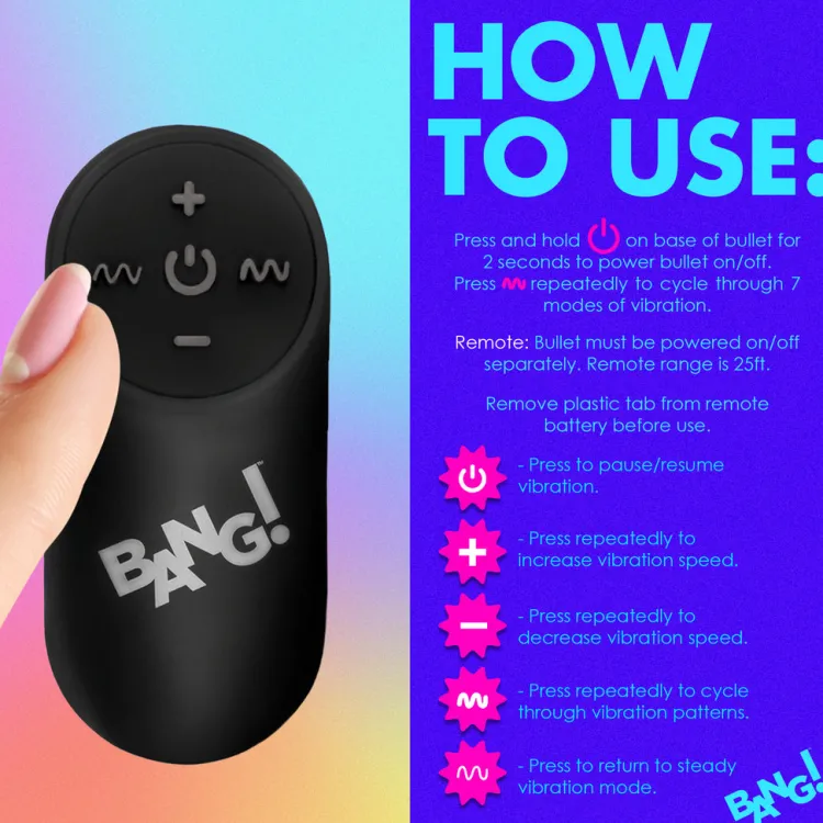 Bang Vibrating Butt Plugs | Butt Plugs>Vibrating Rainbow Butt Plug