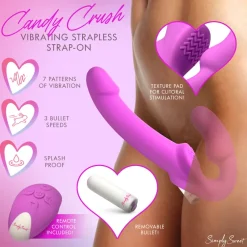Simply Sweet Anal Pegging Toys | Strapless Strap On Dildos>Vibrating Strapless Strap-On w/ Remote