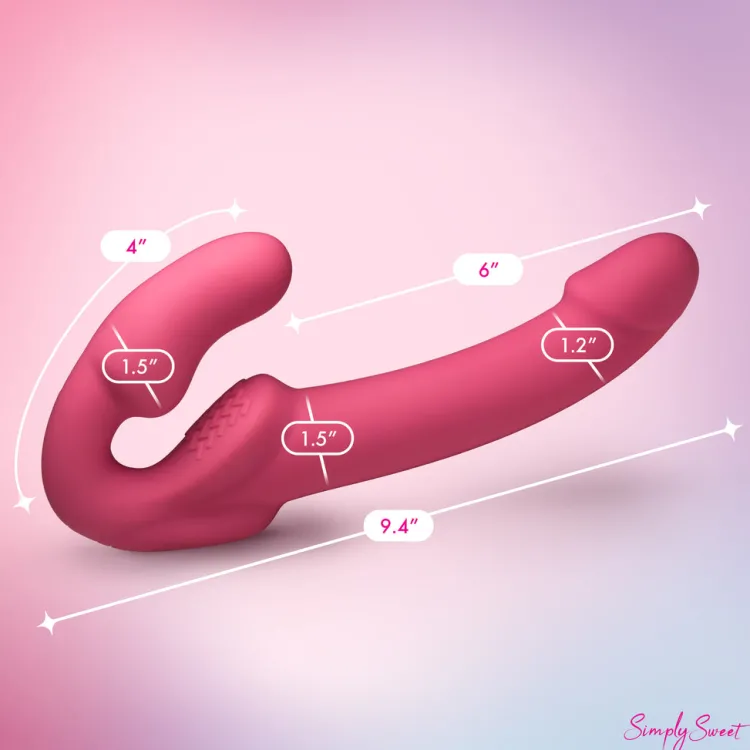 Simply Sweet Strapless Strap On Dildos>Vibrating Strapless Strap-On