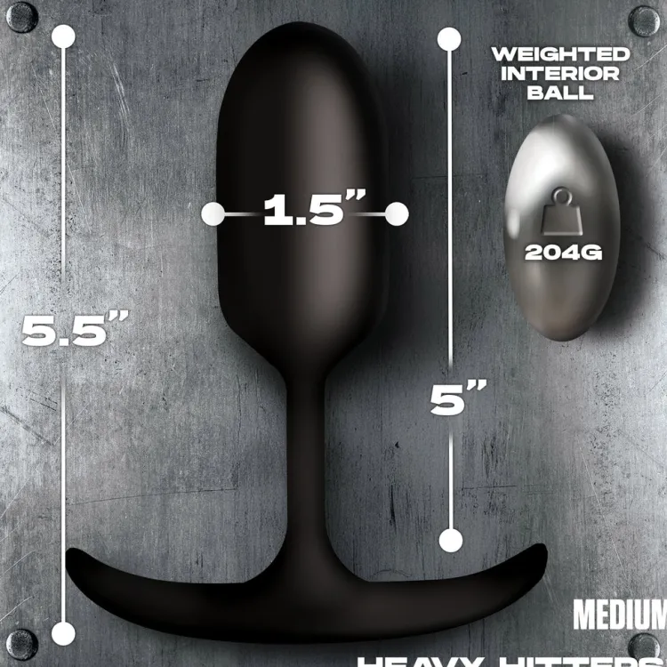 Heavy Hitters Unique Anal Toys | App Controlled & Remote Vibrators>Vibrating Weighted Silicone Anal Plug