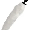 Tailz Sensation Play, Tools & Accessories | Butt Plug Tails>Vibrating White Fox Tail Slender Anal Plug