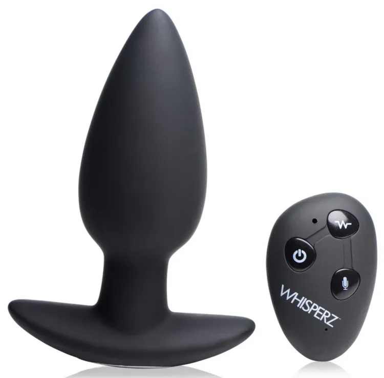 Whisperz Unique Anal Toys | Butt Plugs>Voice Activated 10X Vibrating Butt Plug with Remote Control