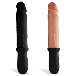 Master Series Silicone Dildos | Vibrating Dildos>8X Auto Pounder Vibrating and Thrusting Dildo with Handle