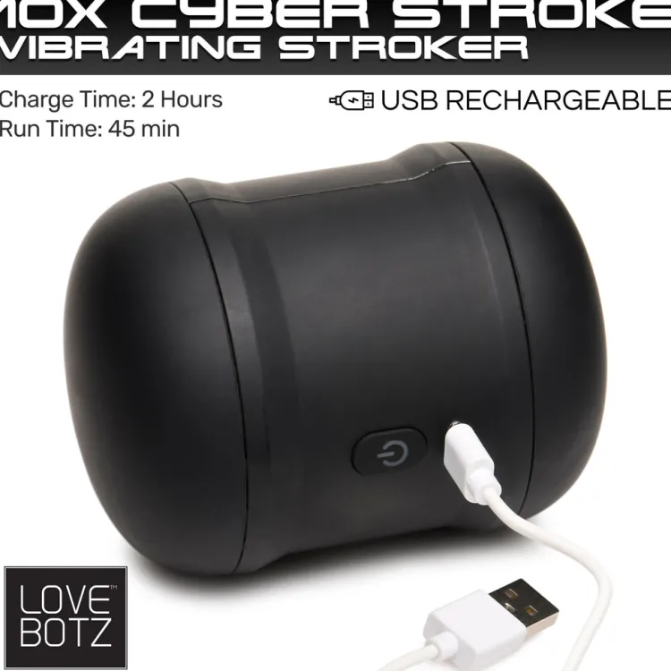 LoveBotz Automatic & Hands-Free Masturbators | Vibrating Strokers>10X Cyber Stroke Vibrating Masturbator