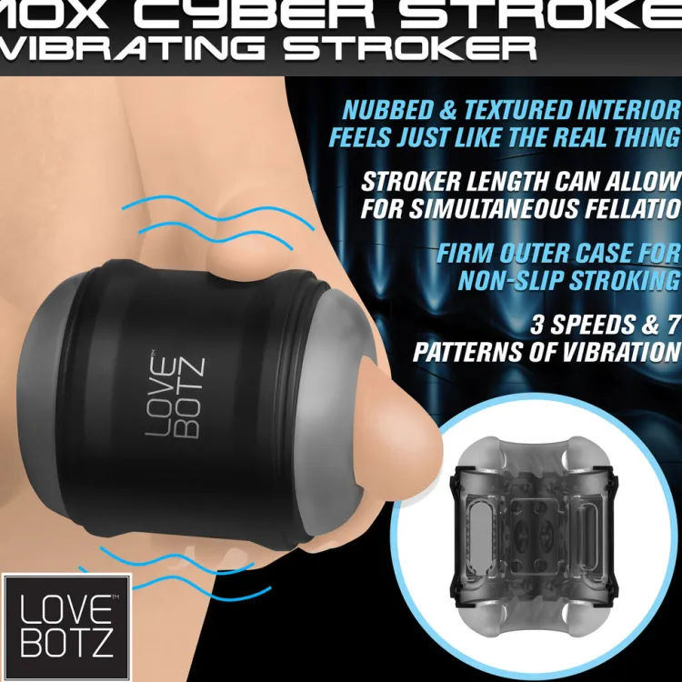 LoveBotz Automatic & Hands-Free Masturbators | Vibrating Strokers>10X Cyber Stroke Vibrating Masturbator