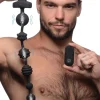 Master Series Anal Beads & Tools | Anal Dildos & Probes>21X Dark Rattler Vibrating Silicone Anal Beads with Remote