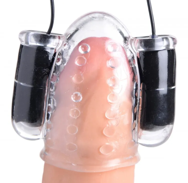 Trinity Vibes Cock & Ball Devices | Rechargeable Vibrators>20X Deluxe Dual Vibrating Head Teaser