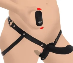 Strap U Anal Pegging Toys | Harness Compatible Dildos>28X Double Diva 1.5 Inch Double Dildo with Harness and Remote Control
