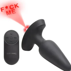 Booty Sparks Jewel Butt Plugs | Vibrating Butt Plugs>28X Laser F**k Me Silicone Anal Plug with Remote Control