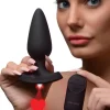 Booty Sparks Jewel Butt Plugs | Vibrating Butt Plugs>28X Laser Heart Silicone Anal Plug with Remote
