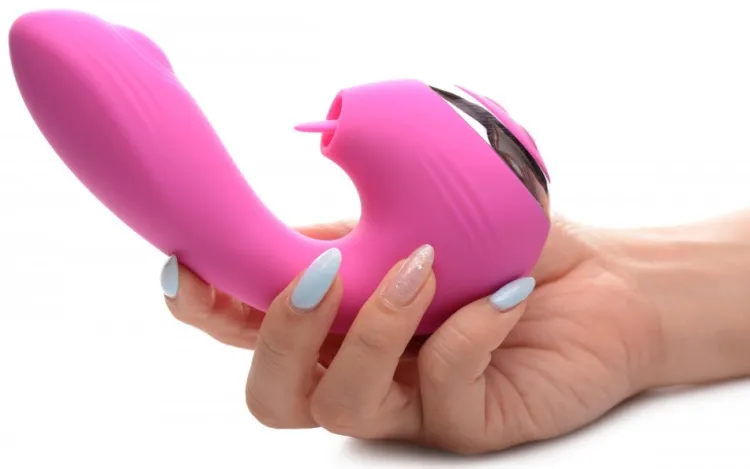 Inmi Insertable & Realistic Dildo Vibrators | G-Spot Vibrators>10X Licking G-Throb Rechargeable Silicone Vibrator