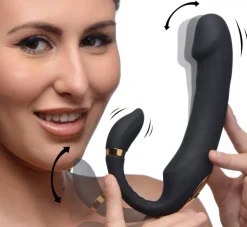 Inmi App Controlled & Remote Vibrators | Insertable & Realistic Dildo Vibrators>10X Pleasure Pose Come Hither Silicone Vibrator with Poseable Clit Stimulator