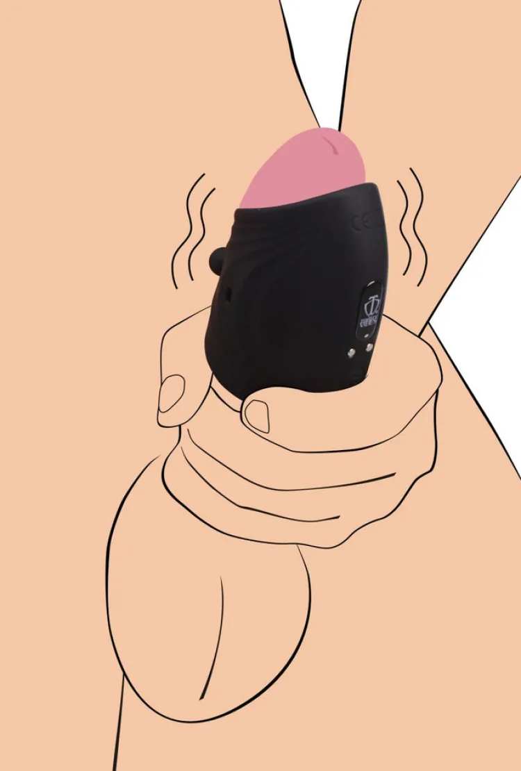 Trinity Vibes Vibrating Strokers | Vibrating Masturbators>10X Pleasure Stroke Vibrating Silicone Penis Sleeve